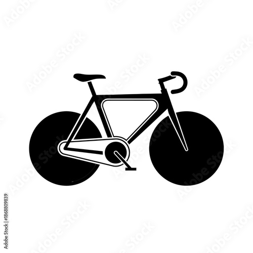 Modern racing bicycle in motion fast.