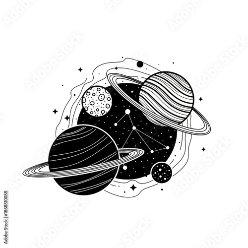 Planets in the Solar System.