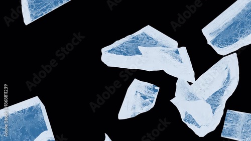 T4 ice shatter transitions with frozen textures that appear, crack, and break into flying shards. Includes alpha channel for easy overlay on any background. Ideal for winter and cinematic projects.
