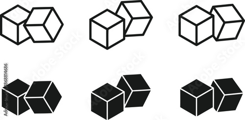 cube, isometric, geometric, shape, icon, vector, illustration, clipart, design, element, graphic, abstract, 3d, three dimensional, square, box, symbol, sign, logo, object, isolated, transparent, backg