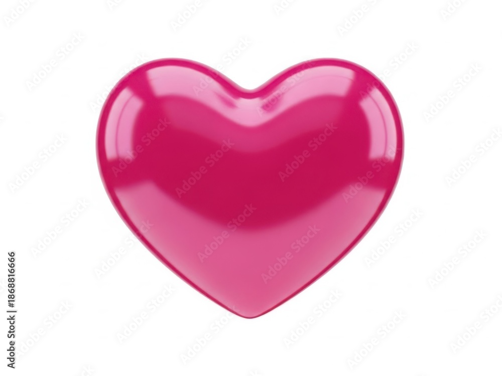 Obraz premium Pink heart icon isolated on white background