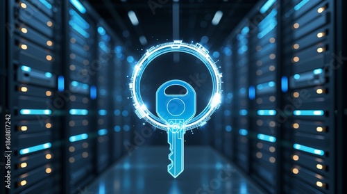 Digital Security Token Key with Authentication Ring in Data Center Infrastructure
