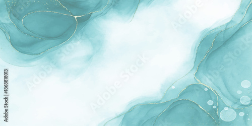 Abstract blue background with smooth smoke texture featuring a flow of light and mist in a curved wave pattern with watercolor motion on a black sky illustration