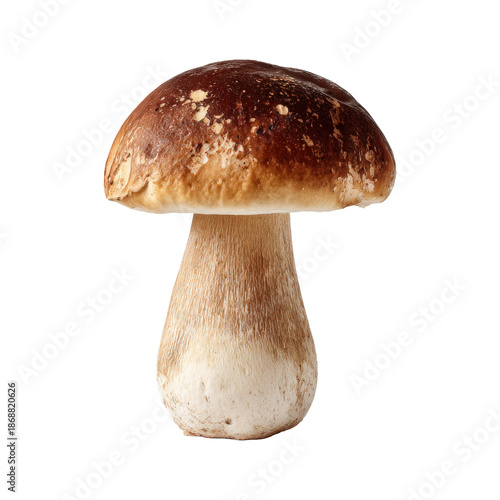 Edible Porcini Mushroom with Smooth Brown Cap
