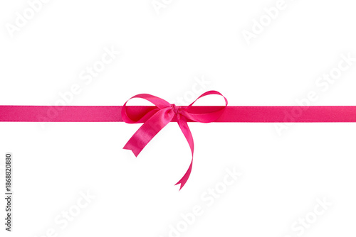 Luxurious Satin Ribbon With Delicate Loops Design, Sophisticated Pink Ribbon Featuring Elegant Bow And Glossy Texture