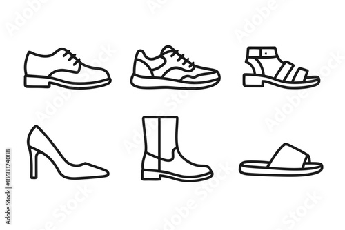 Set of footwear icons vector illustration
