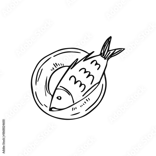 fresh sea fish on a plate