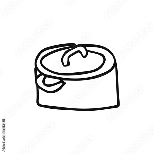 A saucepan on a white background sketch