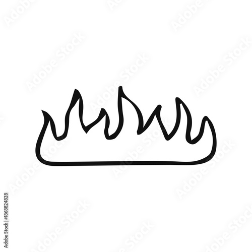 flame on a white background sketch