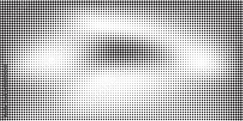 Grunge halftone gradient background. Faded grit noise texture. White and black sand wallpaper. Retro pixelated backdrop. Anime or manga style comic overlay. Vector graphic design textured template