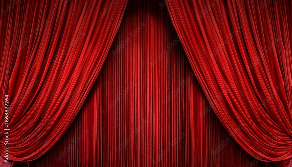 Fototapeta premium Red Curtain Texture Theater Curtain
