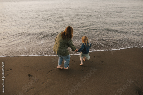 Mother and Daughter at the Beach