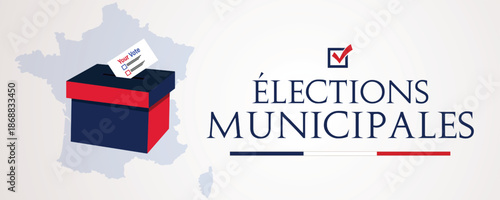 Soft Minimal French Municipal Elections 2026 Ballot Poster