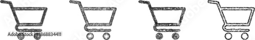 Sketch shopping cart icon design set