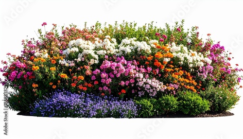 Floral Garden Display: A vibrant display of diverse flowers create a colorful panorama, adding a touch of natural beauty and elegance.