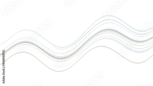 Abstract minimalist smooth wavy lines vector design element isolated on white background