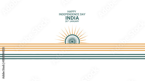 Celebrating India's Independence Day with a patriotic illustration featuring the Ashoka Chakra
