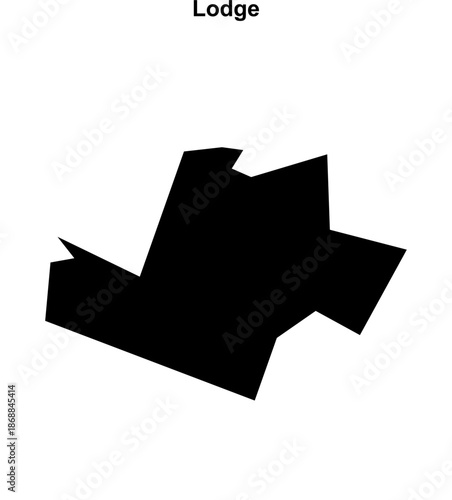 Lodge (England) blank outline map