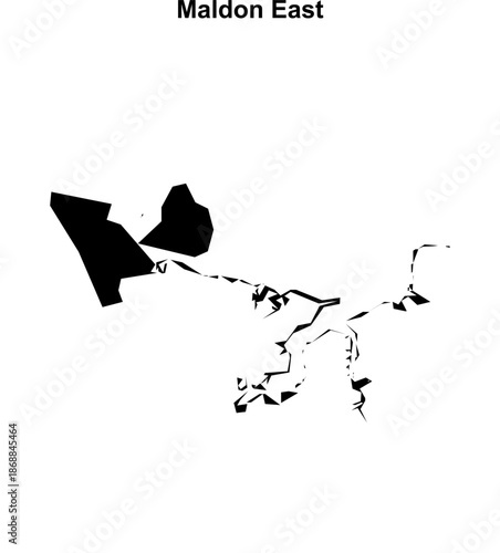 Maldon East (England) blank outline map