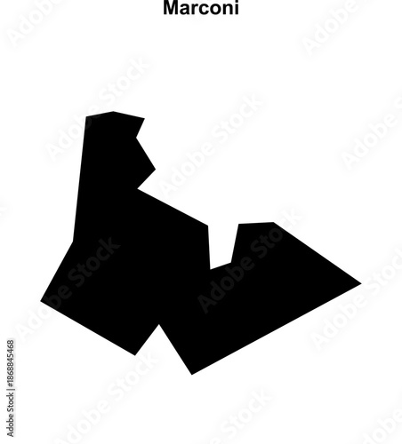 Marconi (England) blank outline map