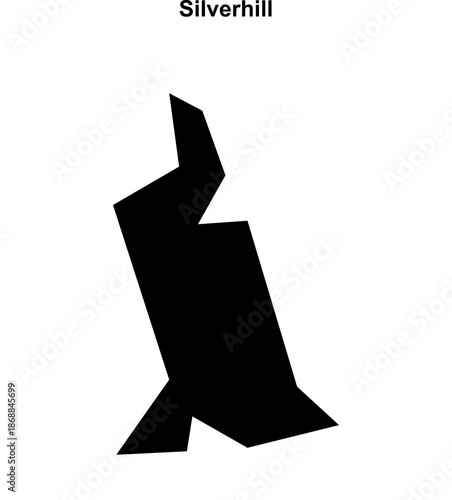 Silverhill (England) blank outline map