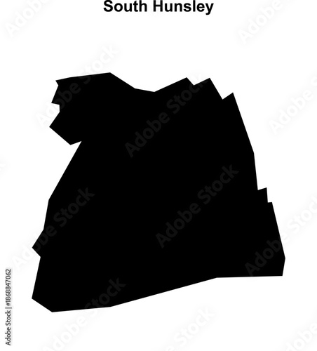 South Hunsley (England) blank outline map