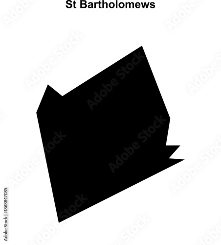 St Bartholomews (England) blank outline map