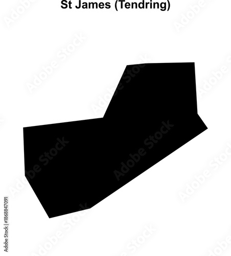 St James (England) blank outline map