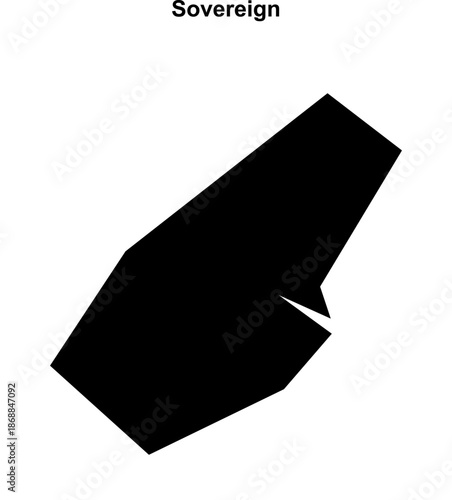 Sovereign (England) blank outline map