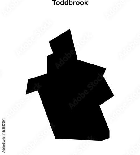 Toddbrook (England) blank outline map