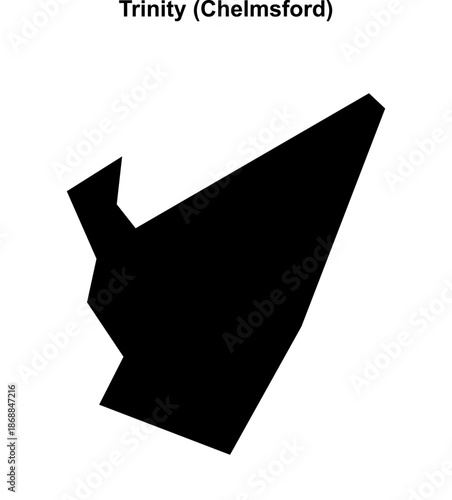 Trinity (England) blank outline map