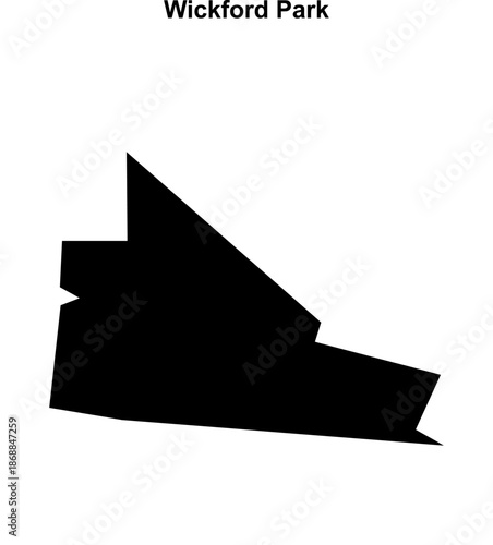 Wickford Park (England) blank outline map