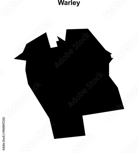 Warley (England) blank outline map