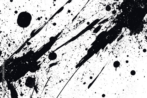 Abstract black ink splash background