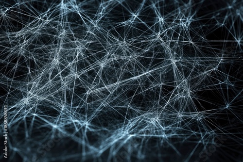 Digital connection network background in blue tones