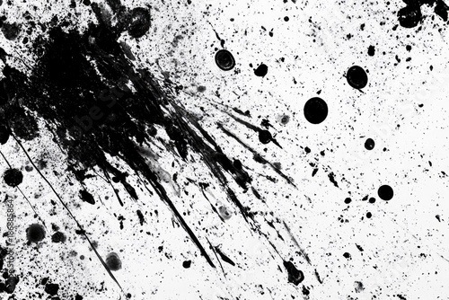 Monochrome ink explosion with dynamic motion