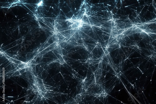 Digital connection network background in blue tones