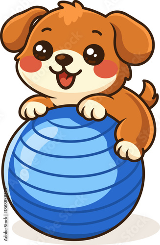 cute_puppy_fitness_ball