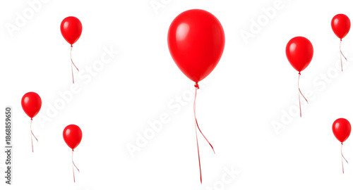 balloon, red, isolated, party, celebration, birthday, festival, decoration, helium, floating, round, shiny, glossy, bright, festive, cheerful, fun, joy, happiness, event, kids, children, playful, toy,