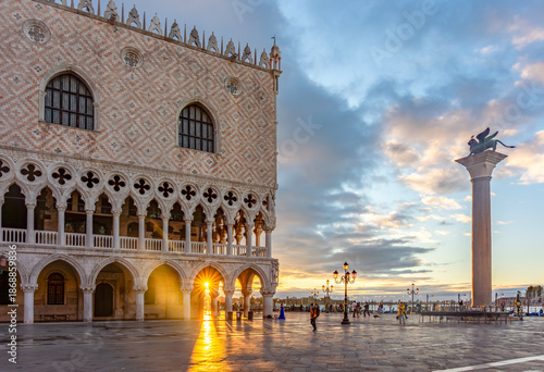 Wallpaper Mural Doge's palace on St. Mark's square at sunrise, Venice, Italy Torontodigital.ca