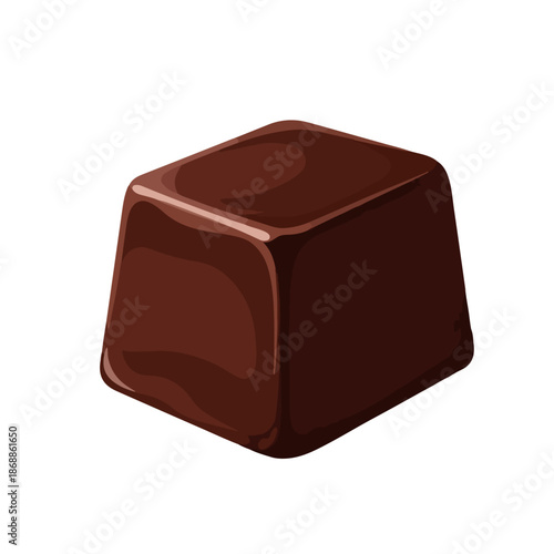 Dark Chocolate Dessert Vector Illustration