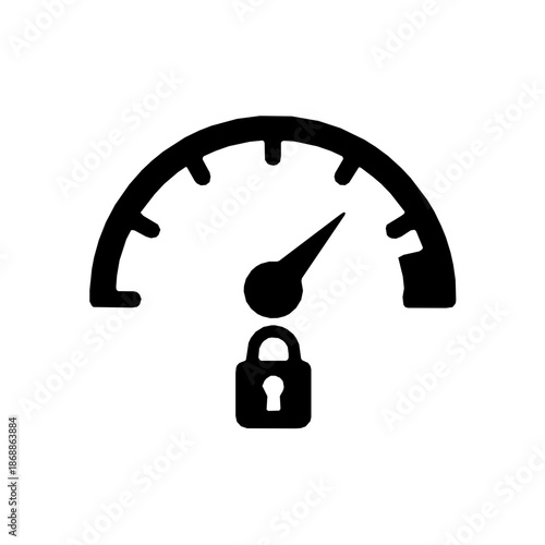 Risk-based authentication scoring security solid glyph icon (vector)