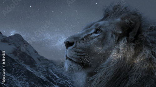 portrait of a lion