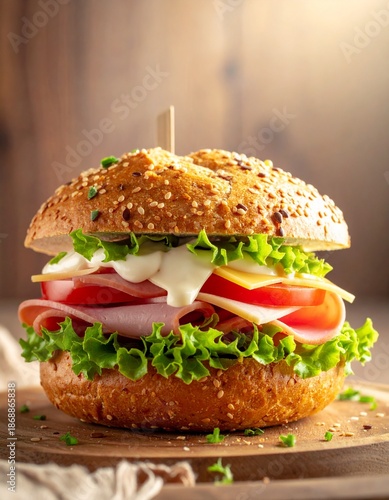 Wallpaper Mural Käse Schinken Sandwich Torontodigital.ca