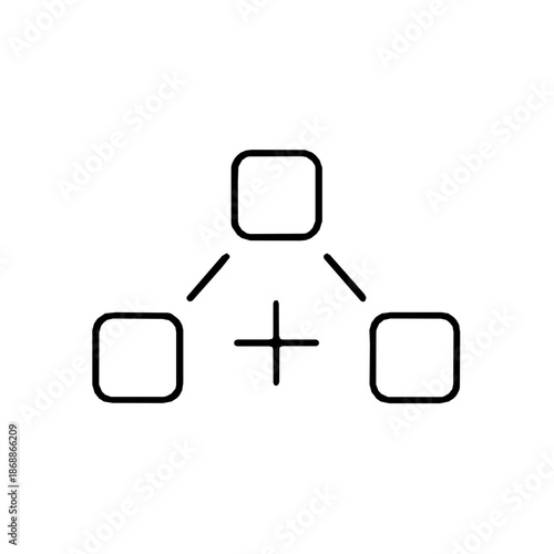 Add New Supercomputing Cluster Node Single-Stroke Icon