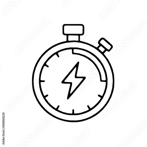 Computing Latency Optimization Single-Stroke Icon