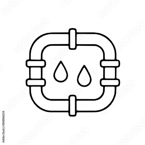 Supercomputer Liquid Cooling Thermal Management Icon Vector