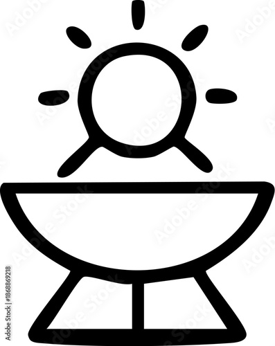 Baptism Icon Simple Design.