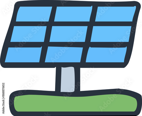 Solar Panel Illustration.