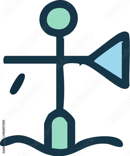 Wind Vane Weather Icon.
